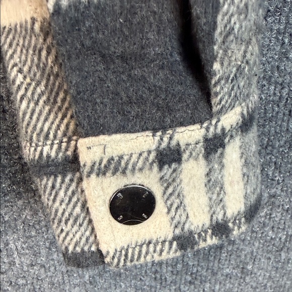 Wesc Black and Cream Plaid Fill Zip Jacket,  Sherpa Collar Unisex Men L;Women XL - Picture 11 of 16